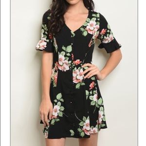 Black floral dress